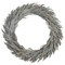 Vickerman Natural Botanicals 24" Natural Canna Leaf Wreath. This wreath measures 24 inches in diameter. It features natural canna leaves on a coco fiber base. This is a dried and preserved natural product.